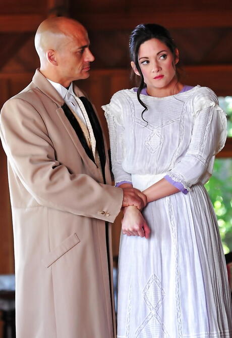 Sexy american dark-haired milf Stephanie Swift exhibiting tiny tits and hot butt 